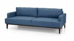 Прямой диван-кровать Битий Лайт синего цвета