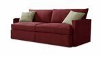 Прямой диван-кровать Матфий ЭКО бордового цвета