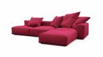 Угловой диван Фатих большой двухсекционный красного цвета