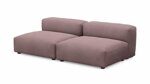 Прямой диван Фатих сдвоенный большой темно-розового цвета