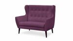 Прямой диван Нисон фиолетового цвета