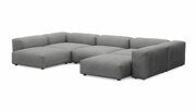 Угловой диван Фатих П-образный серого цвета