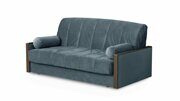 Прямой диван-кровать Муслим Лайт синего цвета 120*200 см