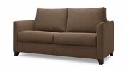 Прямой диван-кровать Леонардо коричневого цвета